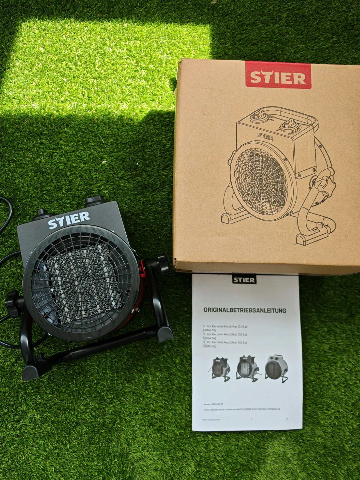 Chauffage soufflant céramique STIER 2 kW – Électrique – Comme neuf