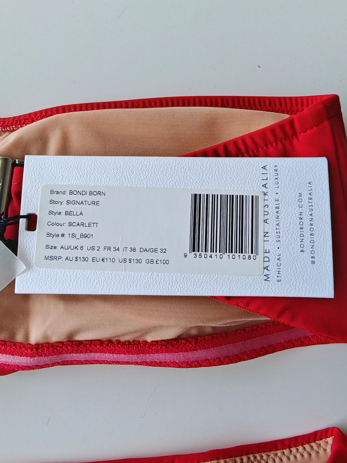 Maillot de bain Bondi Born rouge 2 pièces – Neuf – BONDI BORN – taille S / 36 / 8 5