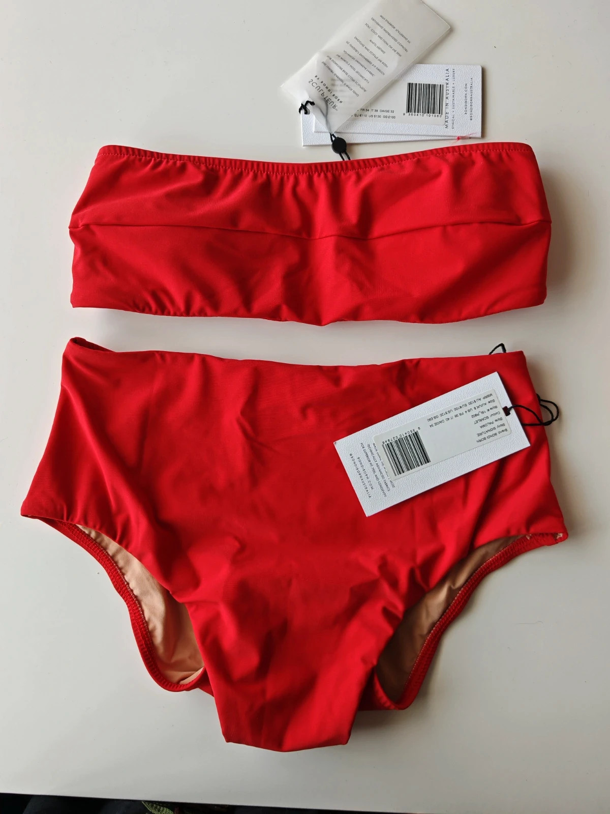 Maillot de bain Bondi Born rouge 2 pièces – Neuf