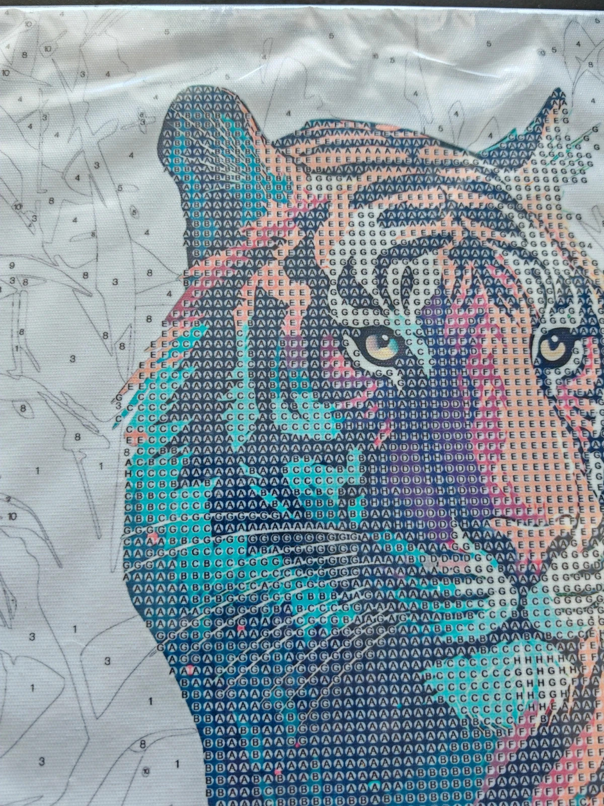 Magnifique Diamond Painting Tigre 30x40 cm - Kit complet – yuwei – taille Taille unique 5