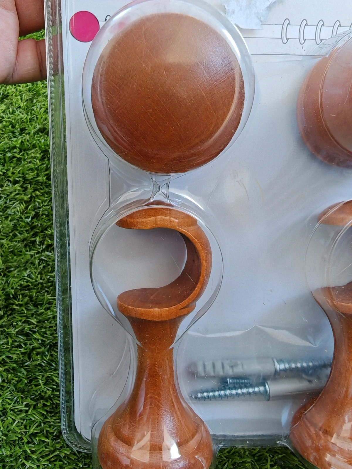 Lot de 2 – supports de tringle à rideaux en bois ø28mm 2