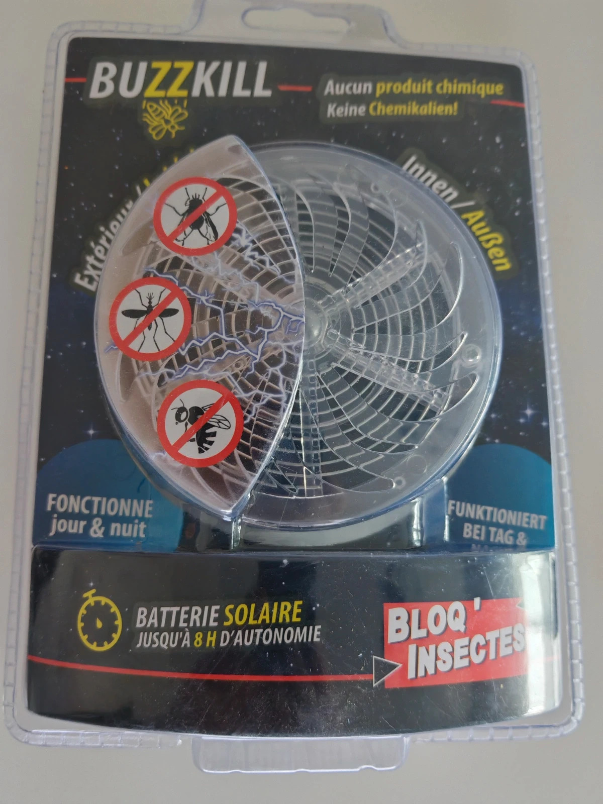 Piège solaire rechargeable anti-insectes Buzzkill