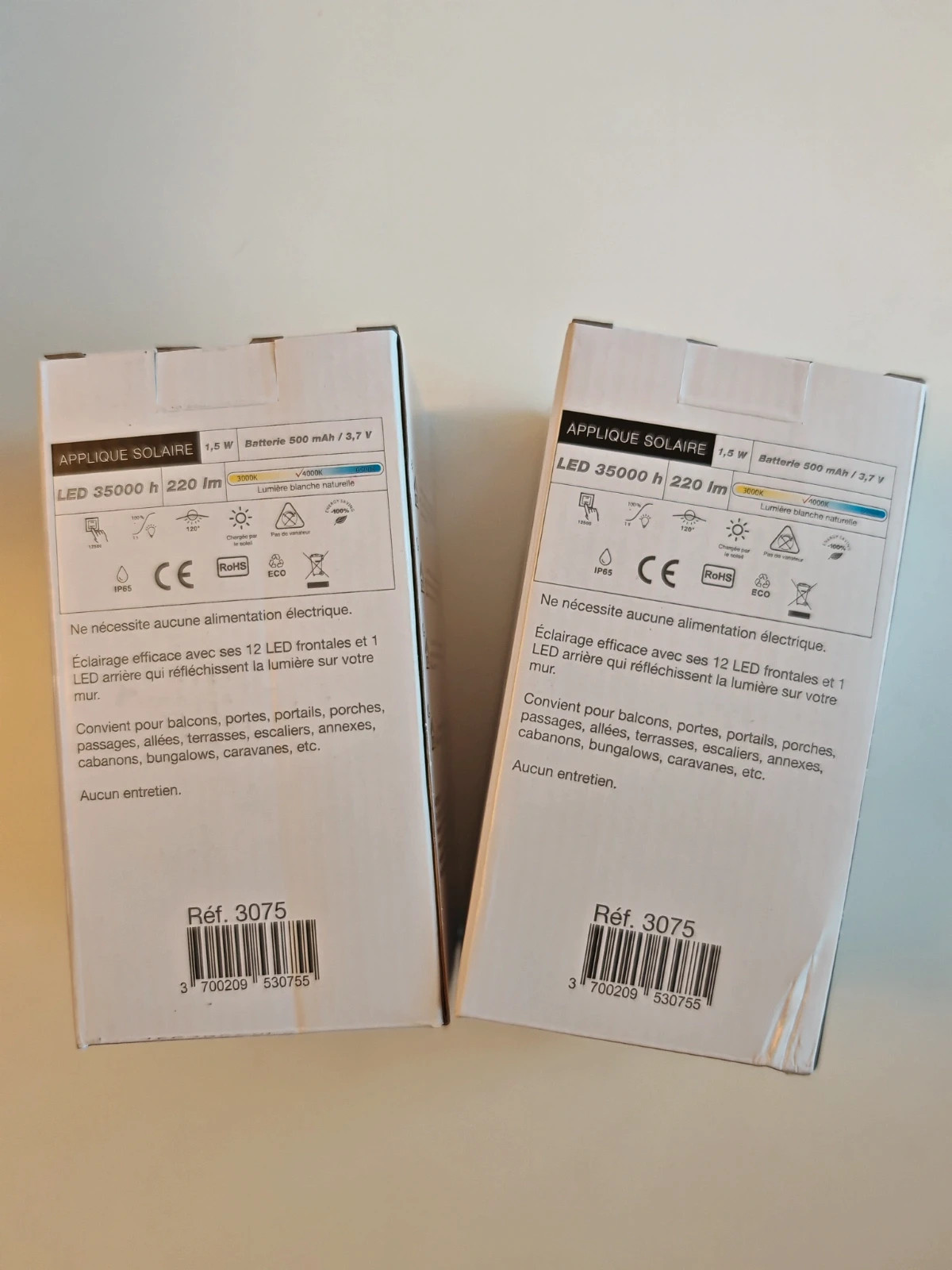 Lot de 2 appliques LED solaires Foxlight – Détecteur de mouvement – Neuves – foxlight 3
