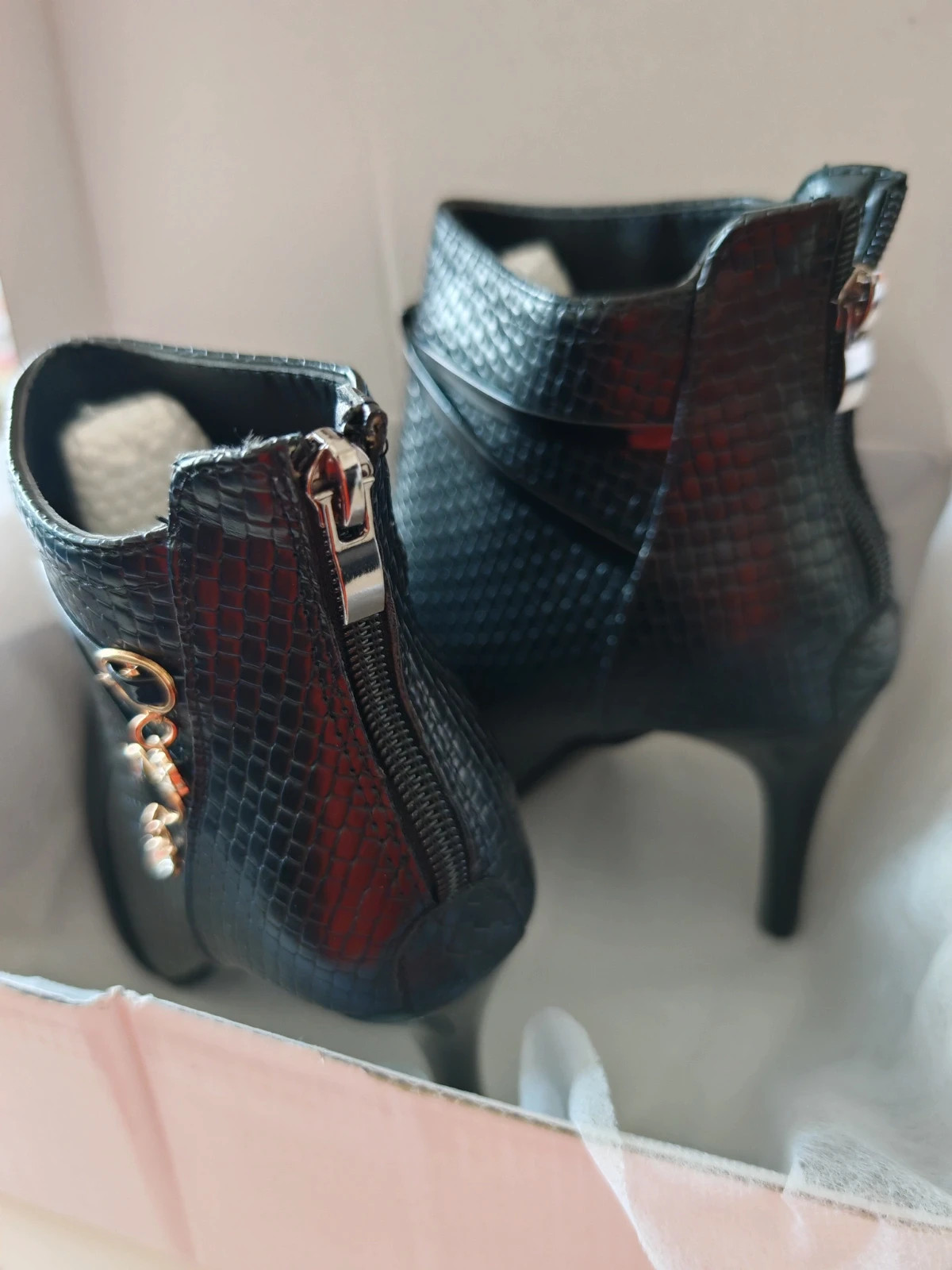 Bottines talons femme noires élégantes – pointure 37 – taille 37 4