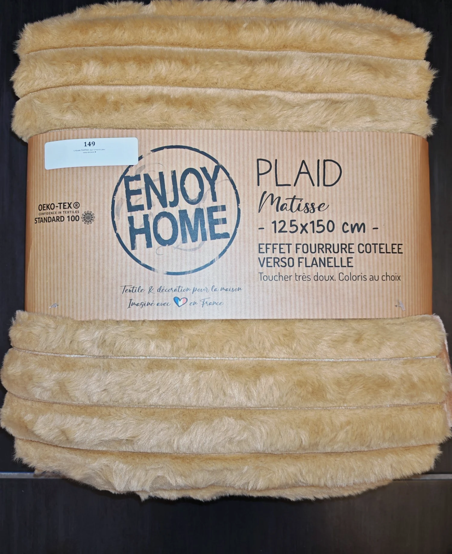 Plaid Enjoy Home Matisse Beige 125x150 cm