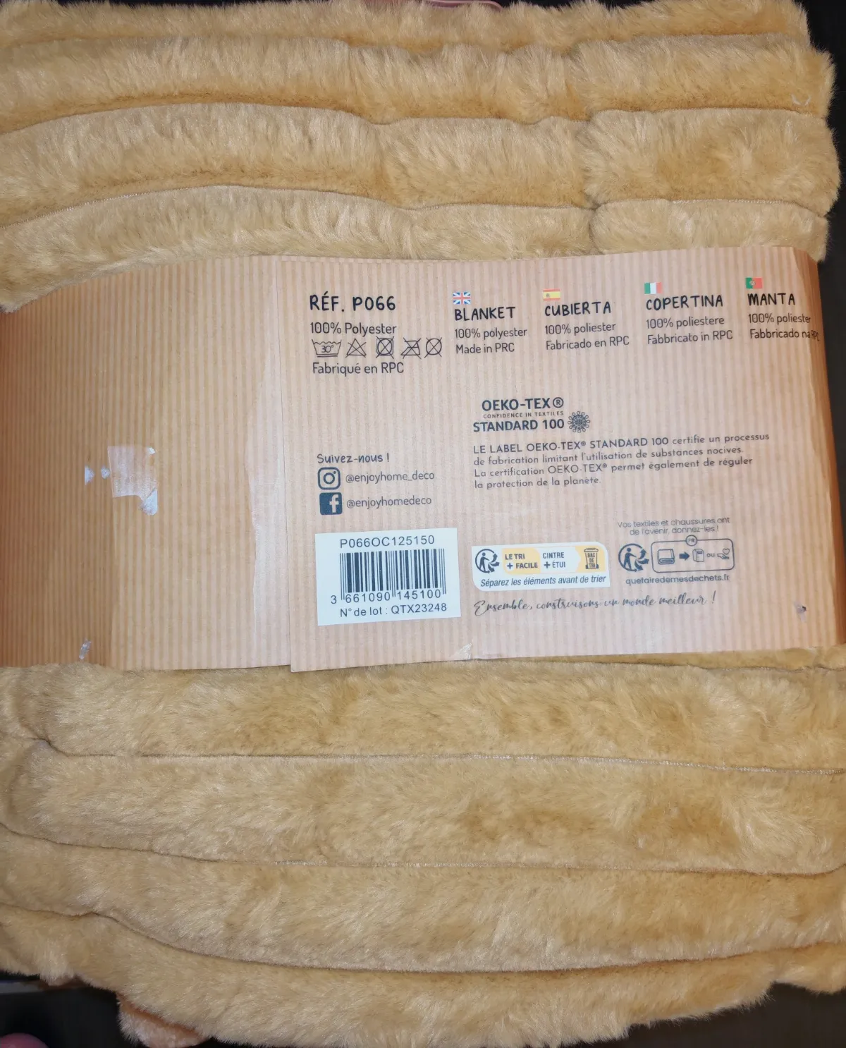 Plaid Enjoy Home Matisse Beige 125x150 cm – Enjoy Home 6