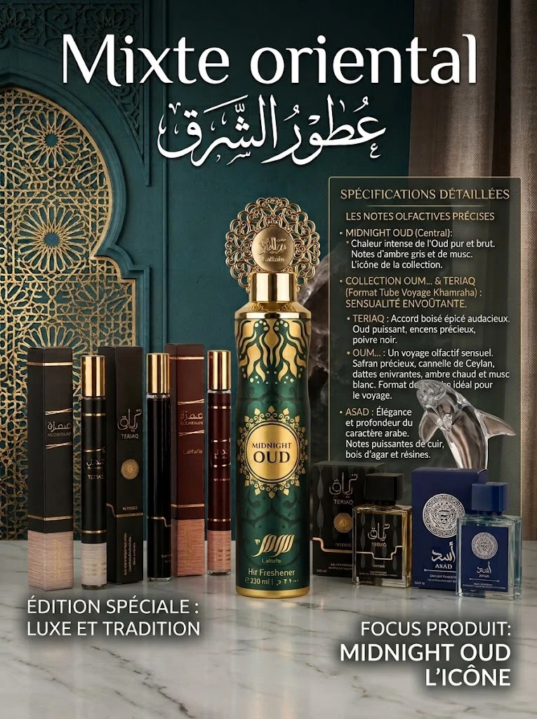 Khamraha , Teriaq , Asad / Kit complet mixte l'Orient