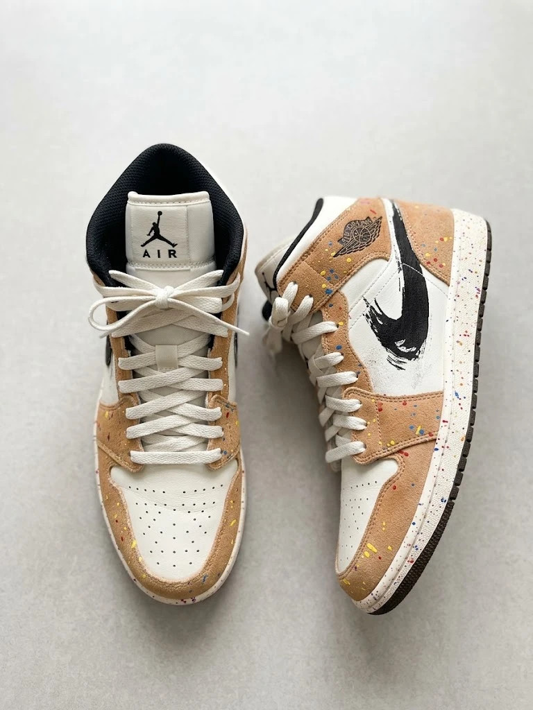 Air Jordan 1 Mid SE Brushstroke Taille 45