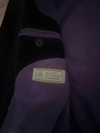Veste en Velours - Made in Italy (Tissu Duca Visconti) – Duca Visconti – taille XL 4