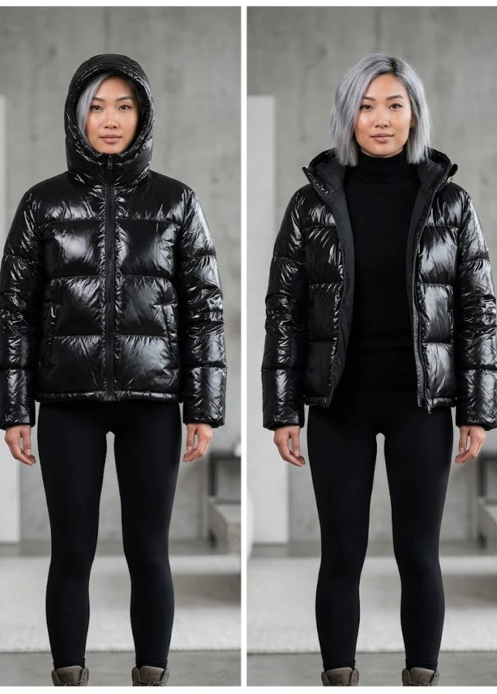 Doudoune épaisse effet vinyle – ASOS – taille L / 40 / 12 2