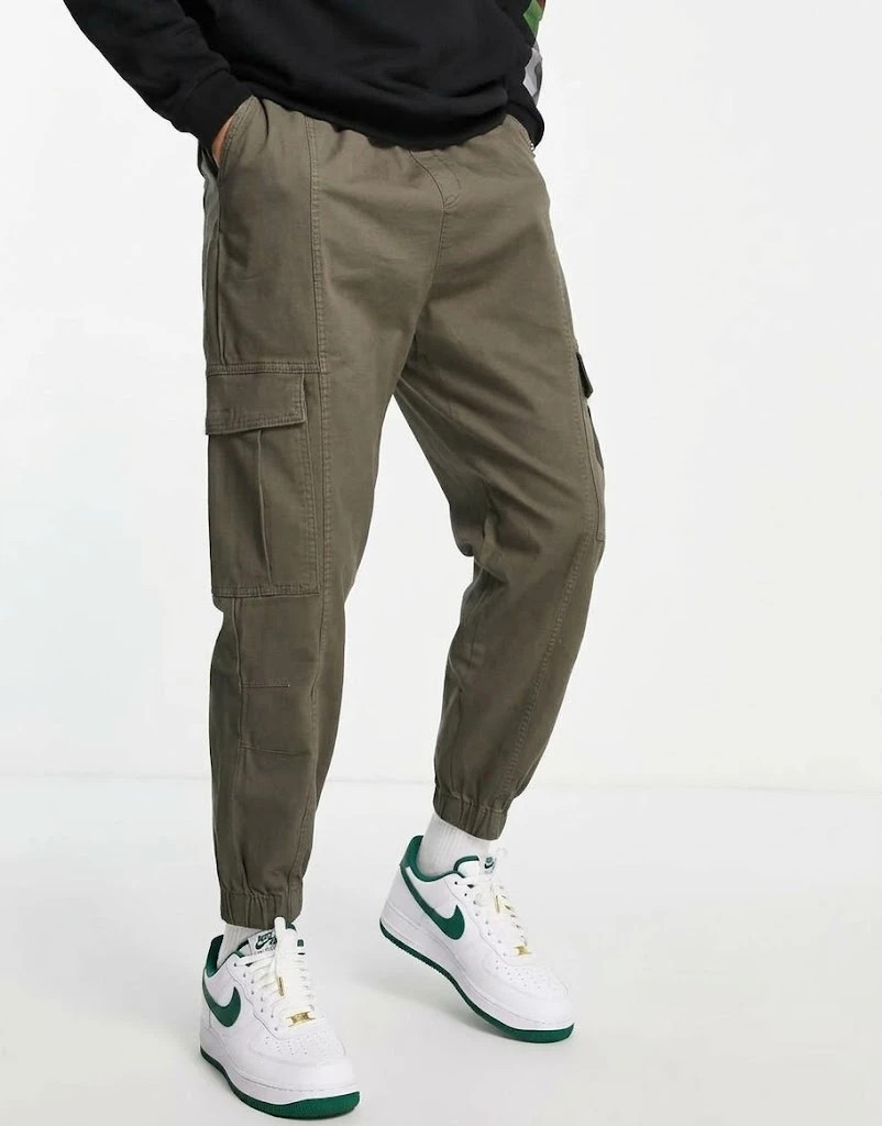 Pantalon cargo jogger kaki – Bershka – taille L 2