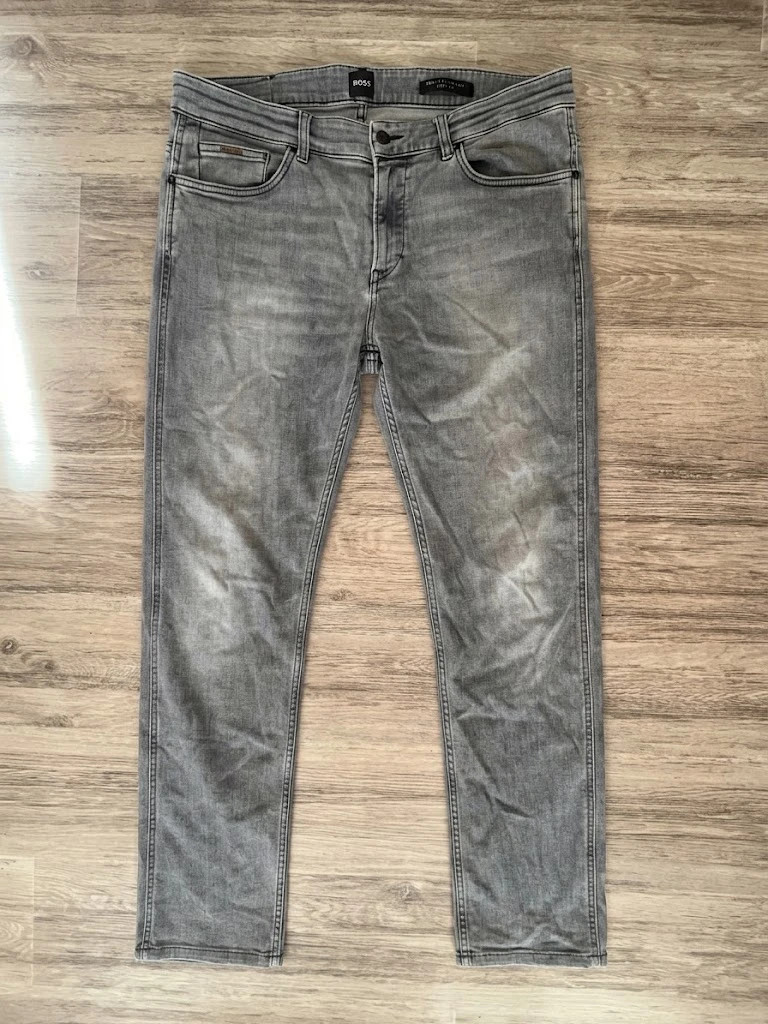 Jean Slim Fit BOSS "Delaware" Gris – Denim Candiani / Cashmere-Touch