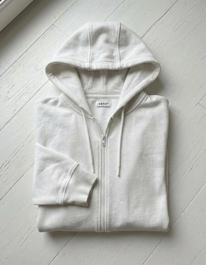 Gilet zippé à capuche Celio - Blanc