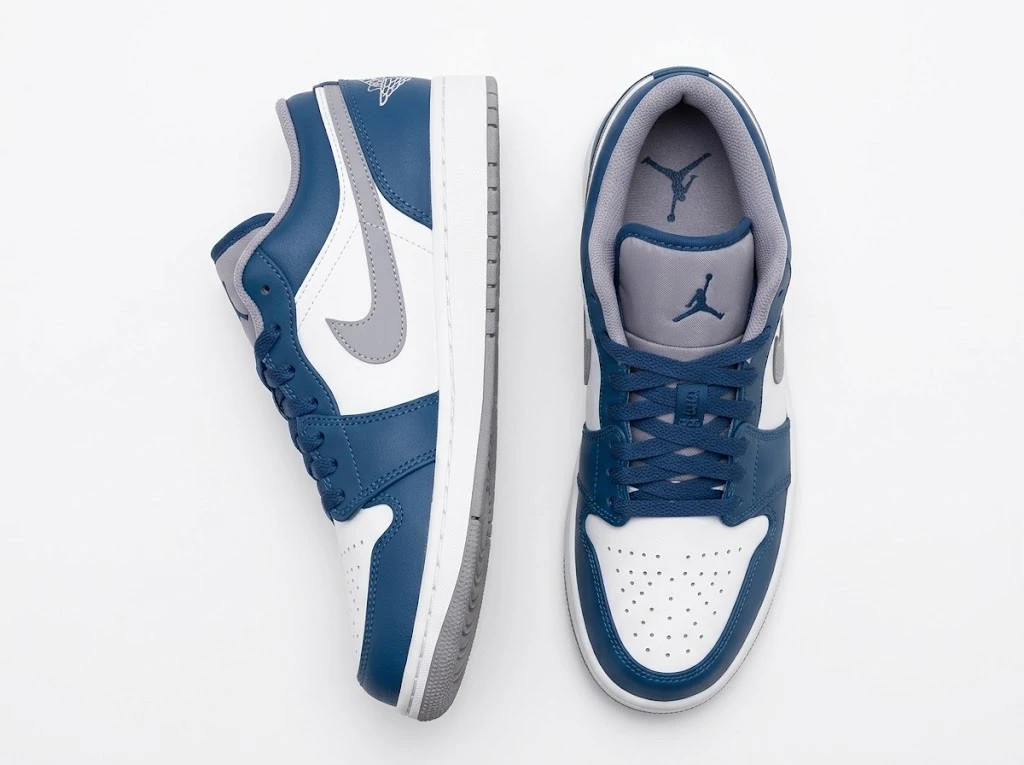 Air Jordan 1 Low « True Blue » Gris & Bleu