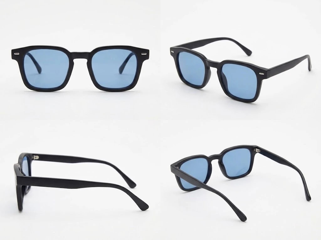 Lunettes de soirée/soleil/style rétro monture noire 2