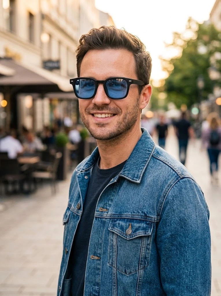 Lunettes de soirée/soleil/style rétro monture noire 3