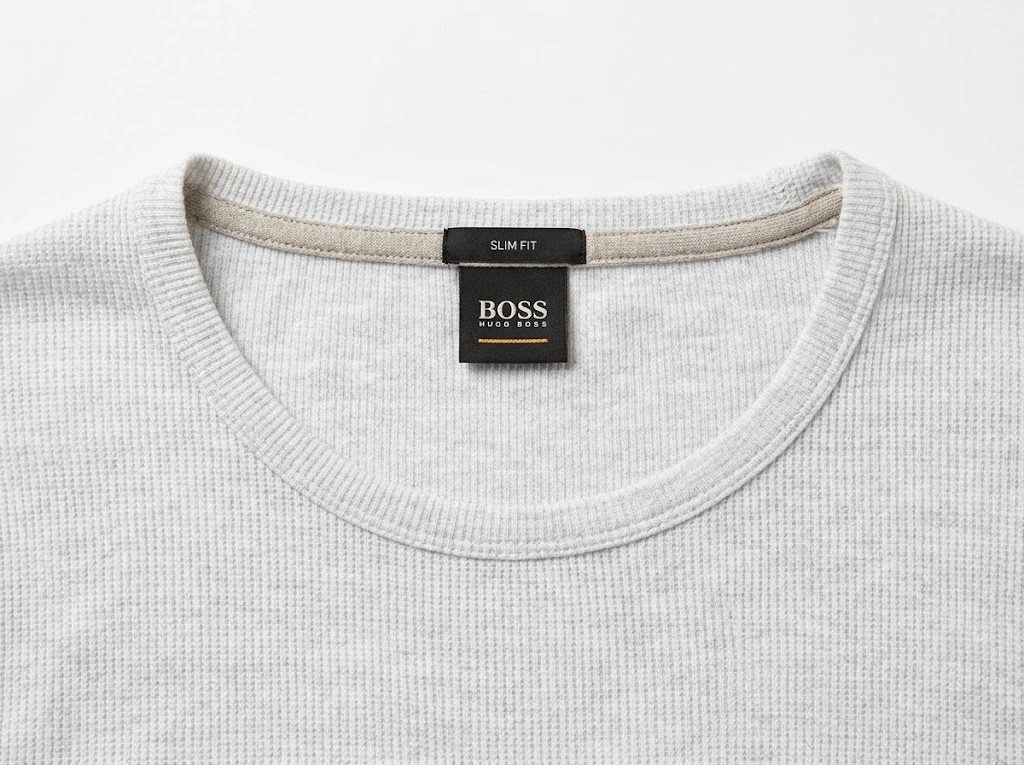 T-shirt manches longues / Pull fin BOSS Slim Fit Gris Clair – Hugo Boss – taille XL 2