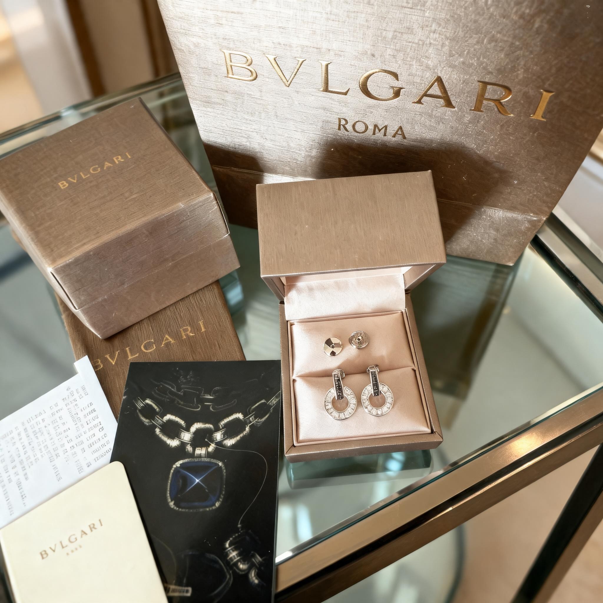 Boucles d'oreilles Bulgari argent