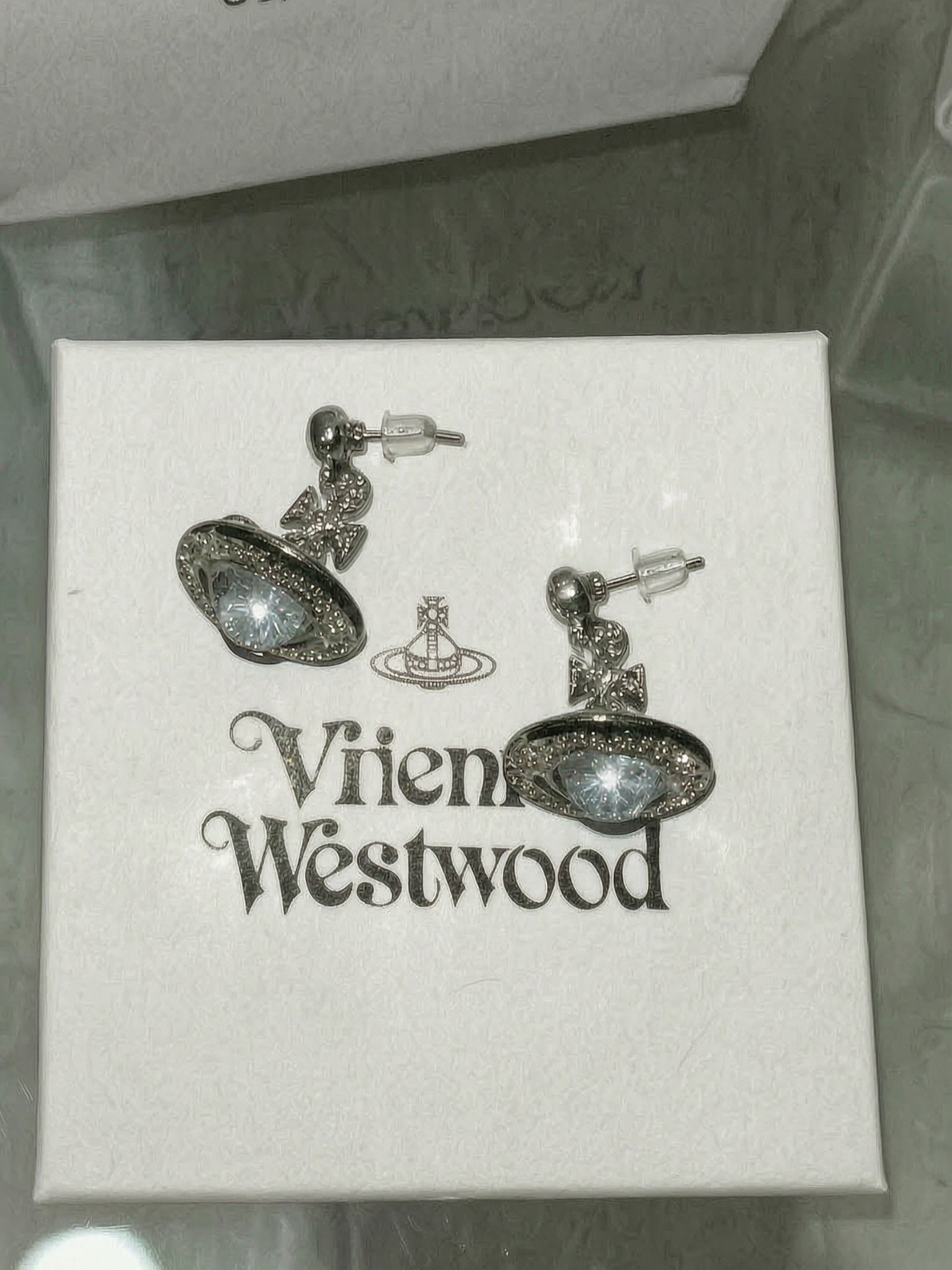 Boucles d'oreilles pendantes strass 3