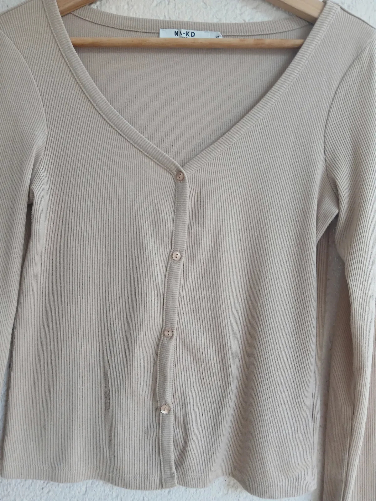 Gilet ajusté côtelé beige NA-KD - Taille XS (Très bon état) – NA kD – taille XS 2