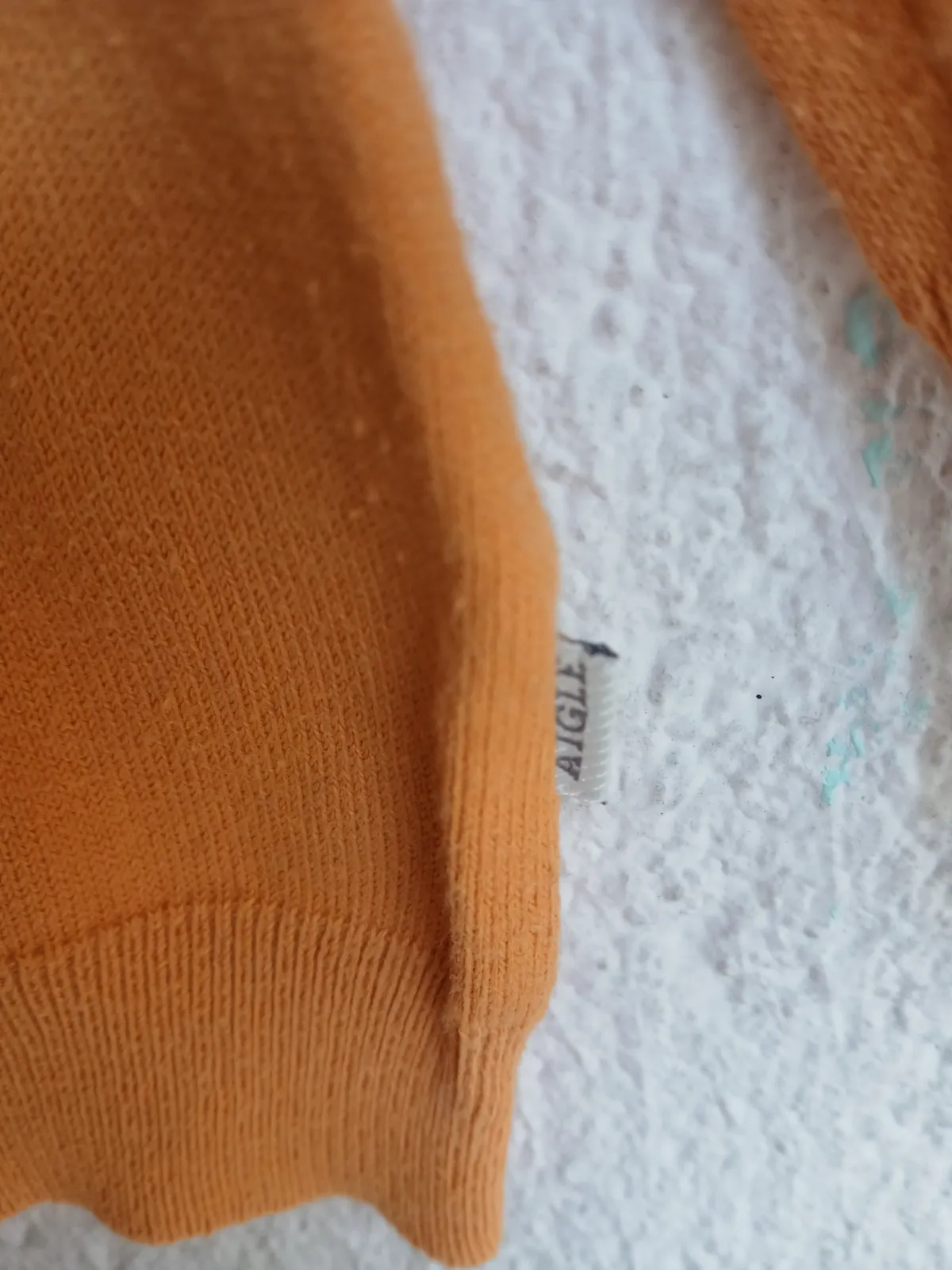 Pull col V Aigle orange taille M, coton bio – Aigle – taille M 5