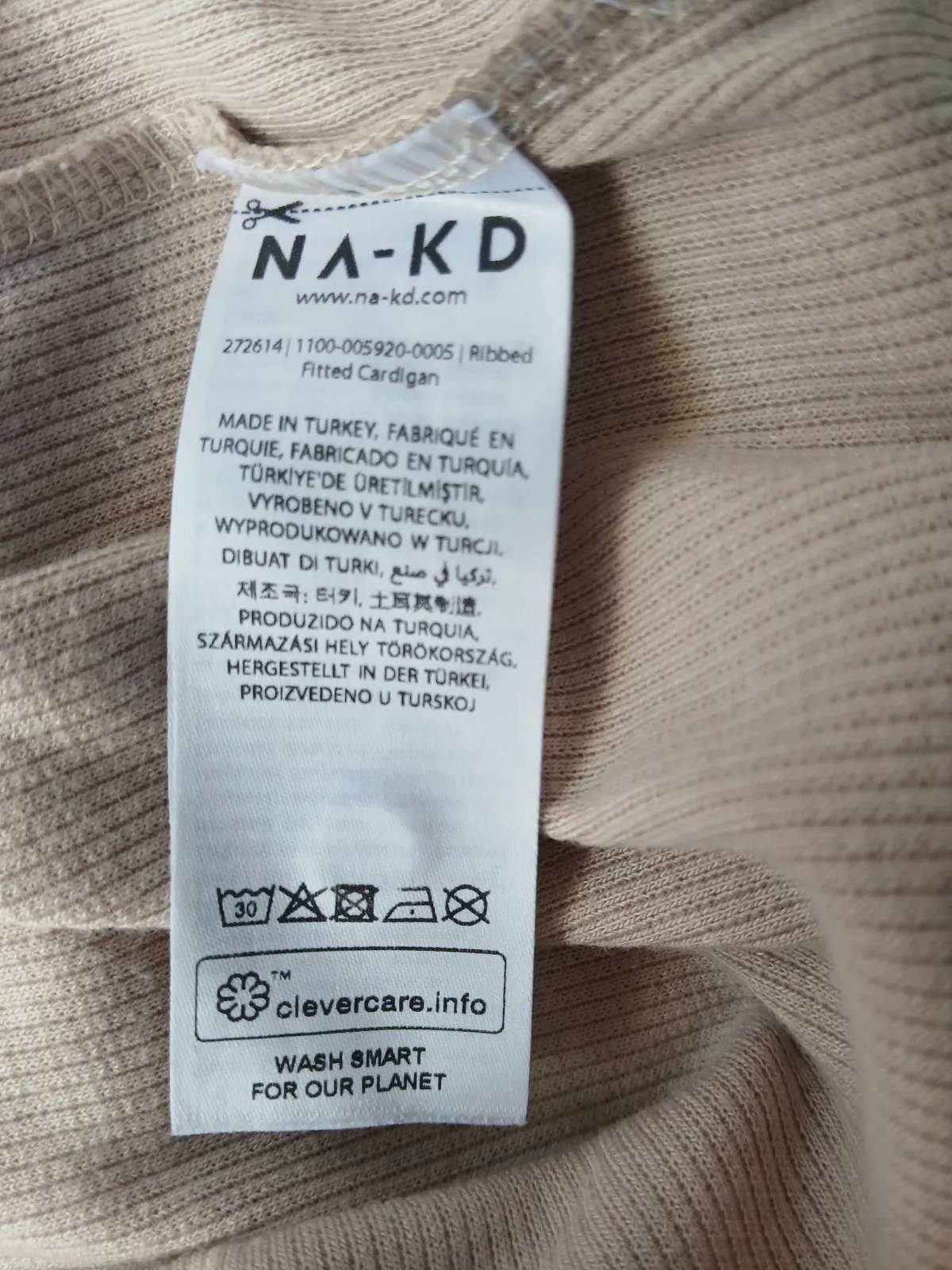 Gilet ajusté côtelé beige NA-KD - Taille XS (Très bon état) – NA kD – taille XS 7