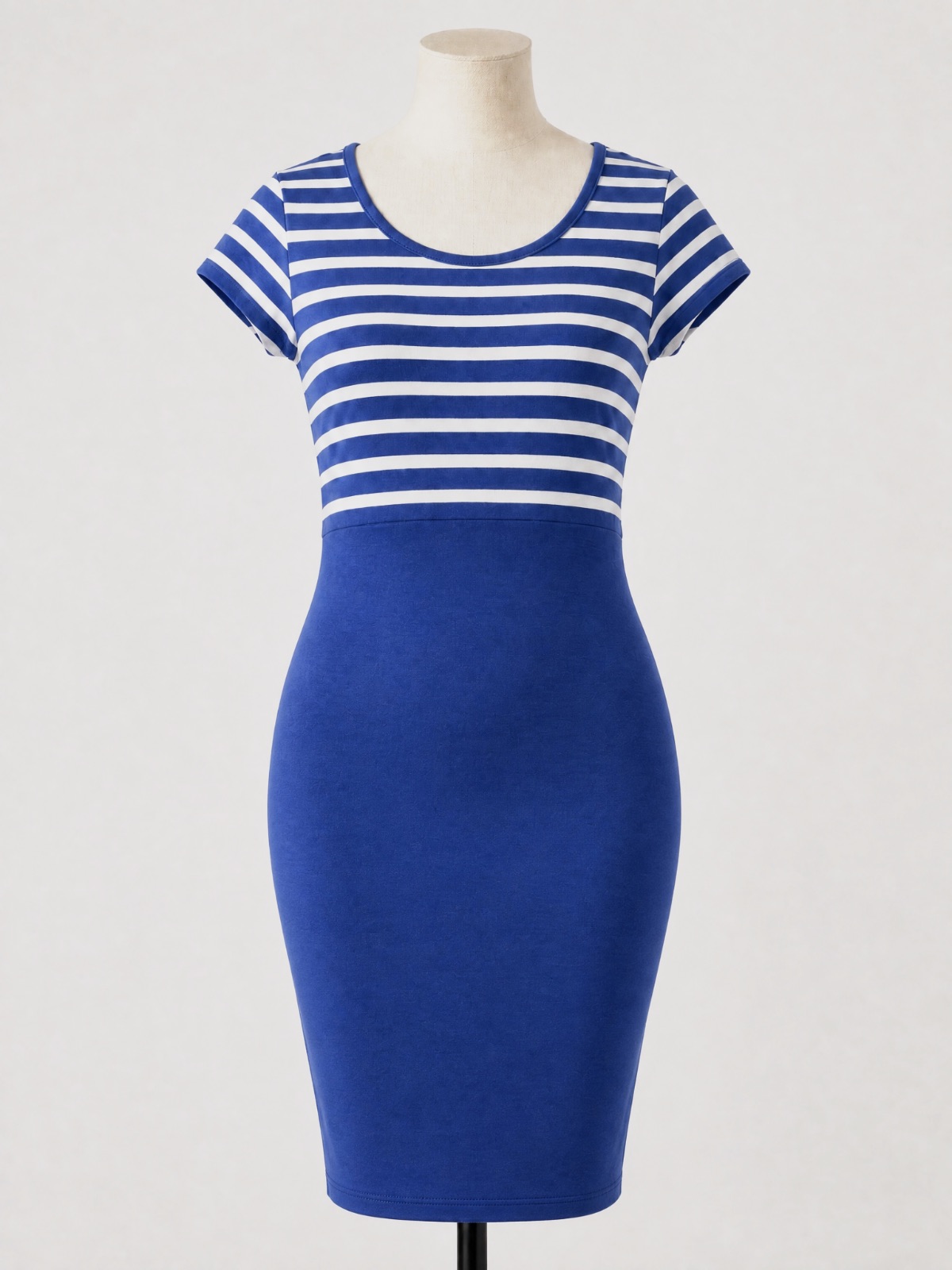 Robe marinière ajustée Melrose bleu marine et blanche - Taille 38 – Melrose – taille M 5