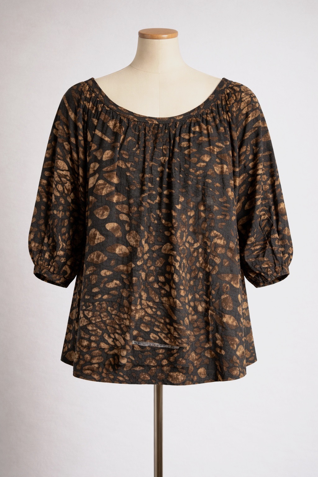 Haut / Tunique fluide Bleu Bonheur - Imprimé animal - Taille 38/40 (M) – Bleu bonheur – taille M 5