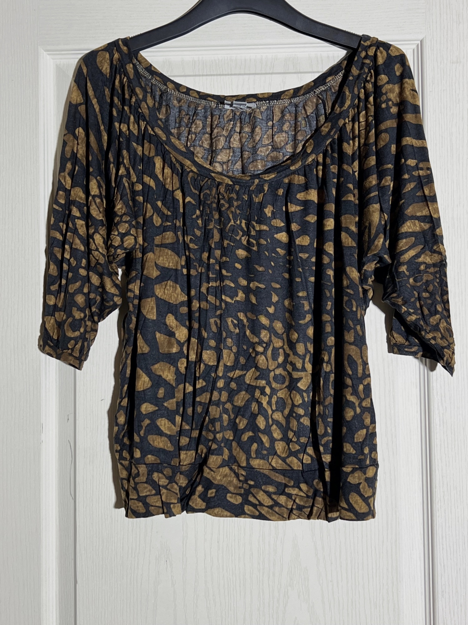 Haut / Tunique fluide Bleu Bonheur - Imprimé animal - Taille 38/40 (M)
