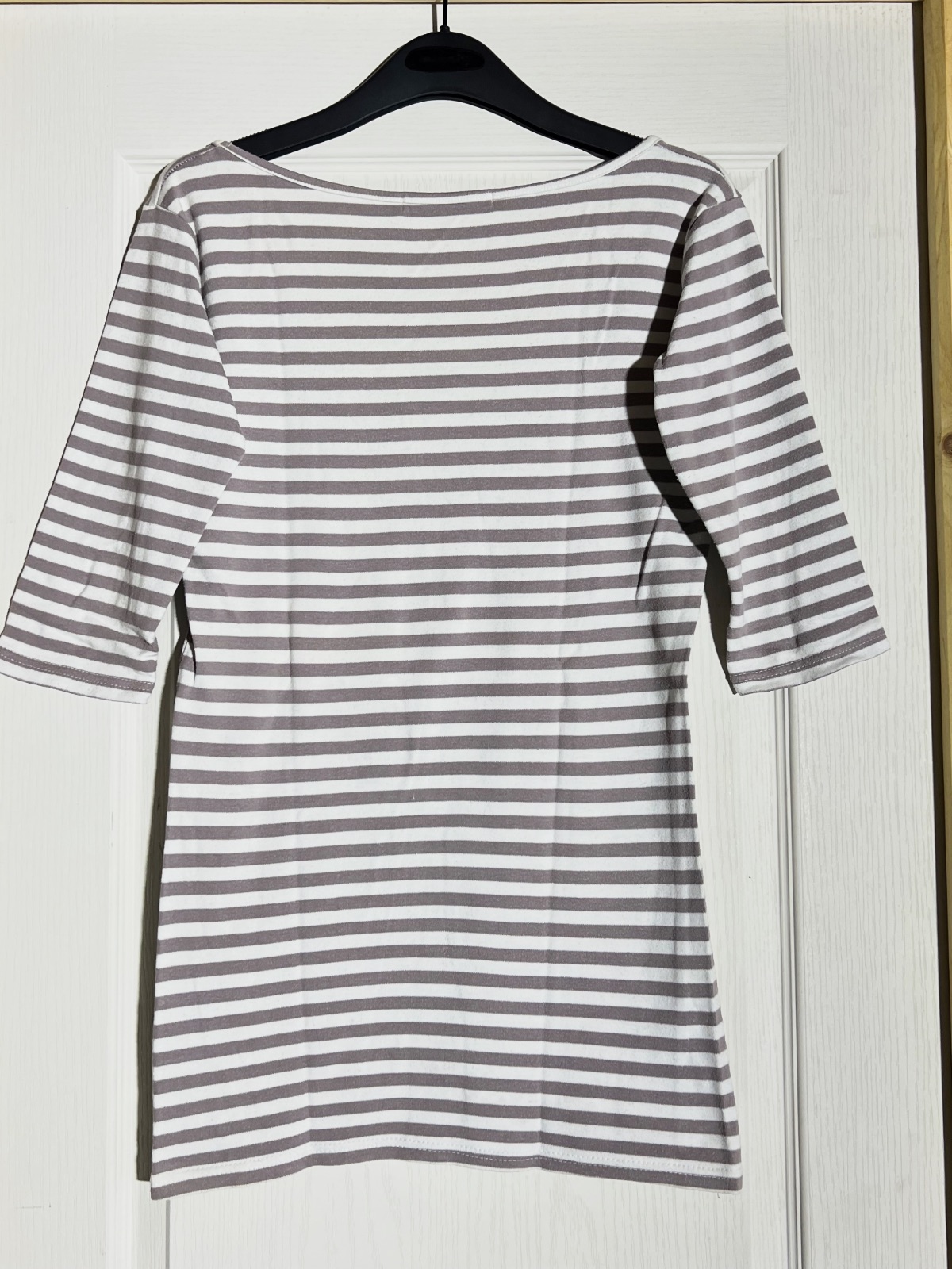 Haut rayé taupe et blanc Coleccion Casual by Venca - Taille L – Venca – taille L 2