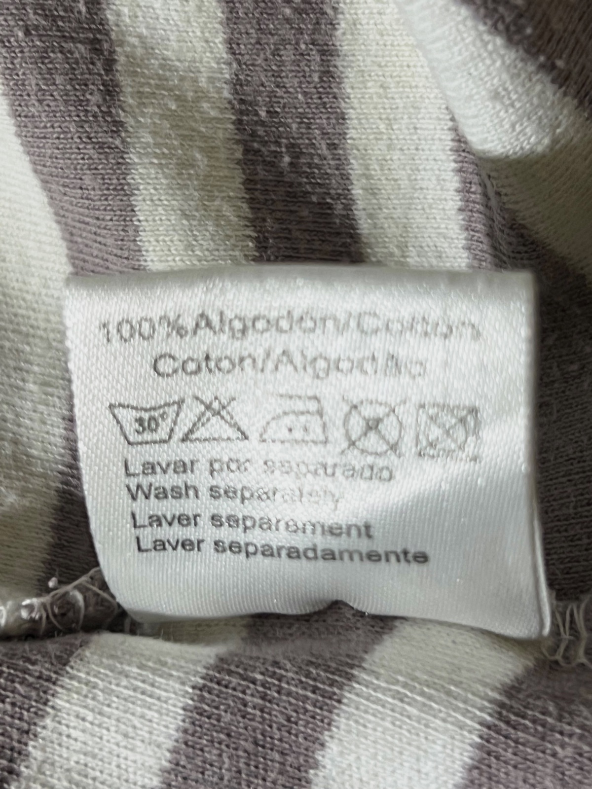 Haut rayé taupe et blanc Coleccion Casual by Venca - Taille L – Venca – taille L 4
