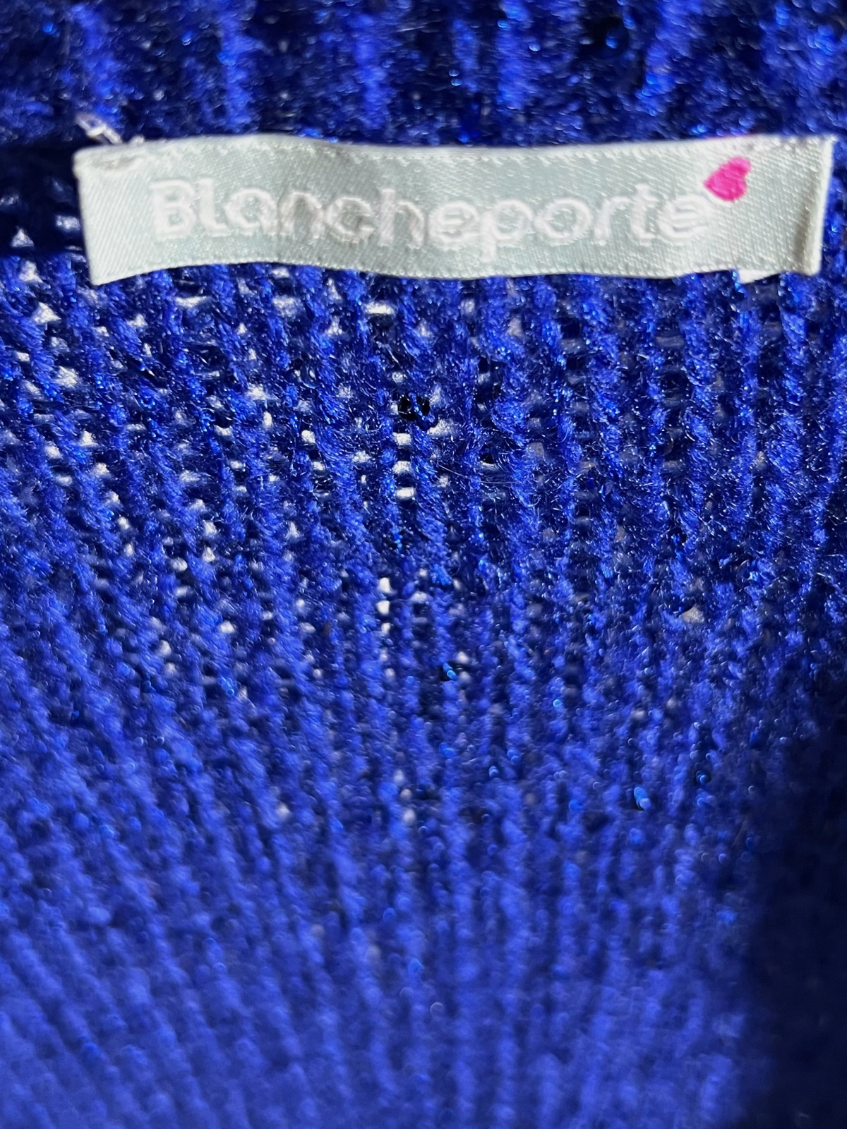 Gilet ouvert bleu électrique pailleté Blancheporte M (38/40) – Blancheporte – taille M 3