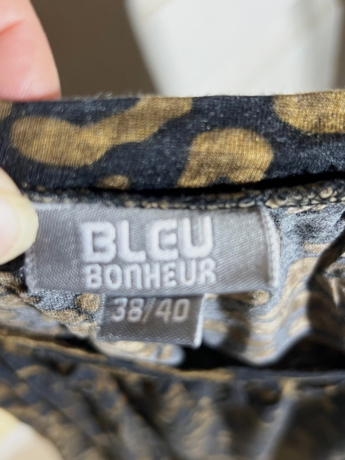 Haut / Tunique fluide Bleu Bonheur - Imprimé animal - Taille 38/40 (M) – Bleu bonheur – taille M 3