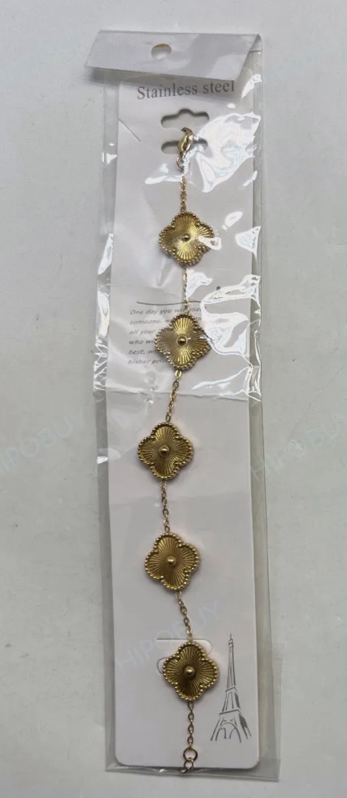 Bracelet en chaîne dorée à trèfles – Bijoux – taille Taille unique 2