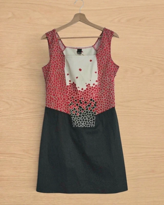 Vestido Skunkfunk estampado geométrico algodón orgánico corte A Talla 40 nuevo e