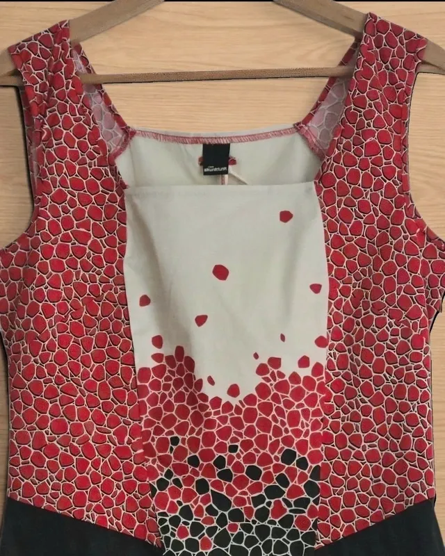 Vestido Skunkfunk estampado geométrico algodón orgánico corte A Talla 40 nuevo e – Skunkfunk – taille M 2