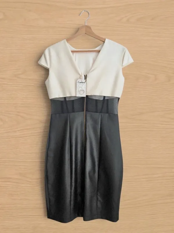 Vestido corto bicolor Carher By Her – Carher By Her – taille M 3