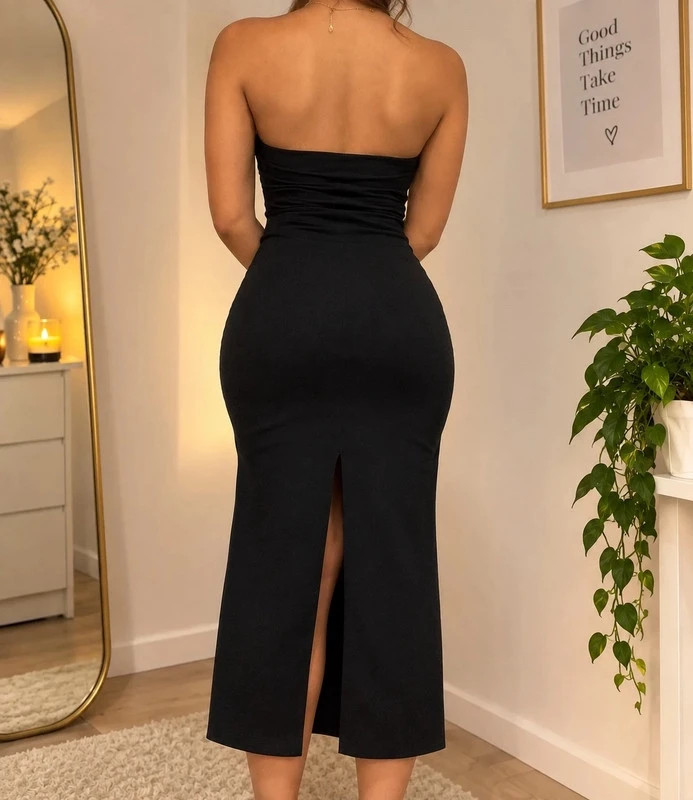 Robe noire longue avec fente arrière 🖤 🖤 Taille S – Jennyfer – taille S / 36 / 8 2