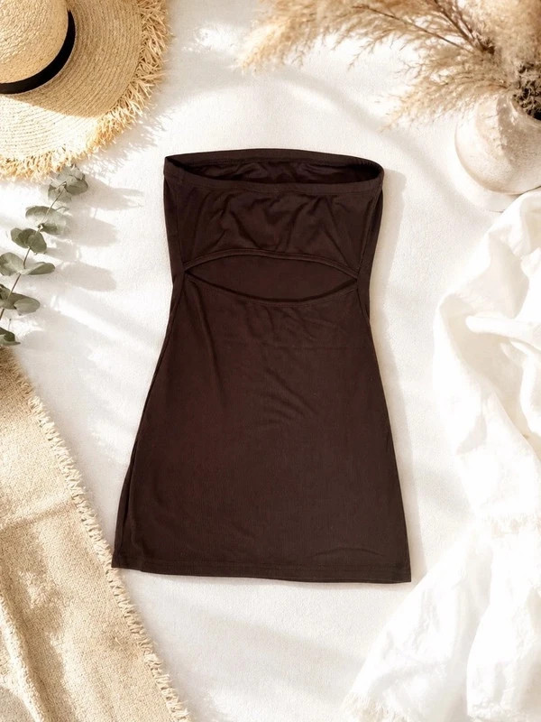 Robe courte marron – Shein – taille XS / 34 / 6 2