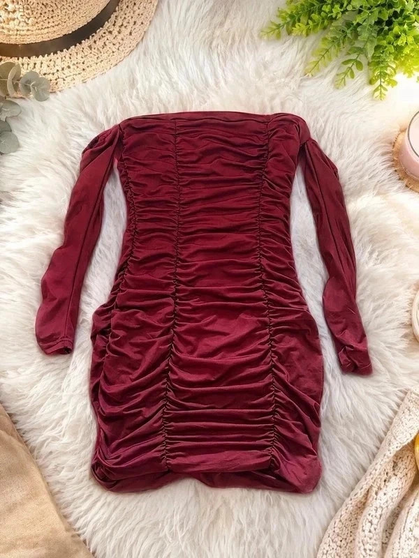 Robe rouge bourgogne – Shein – taille XS / 34 / 6 2