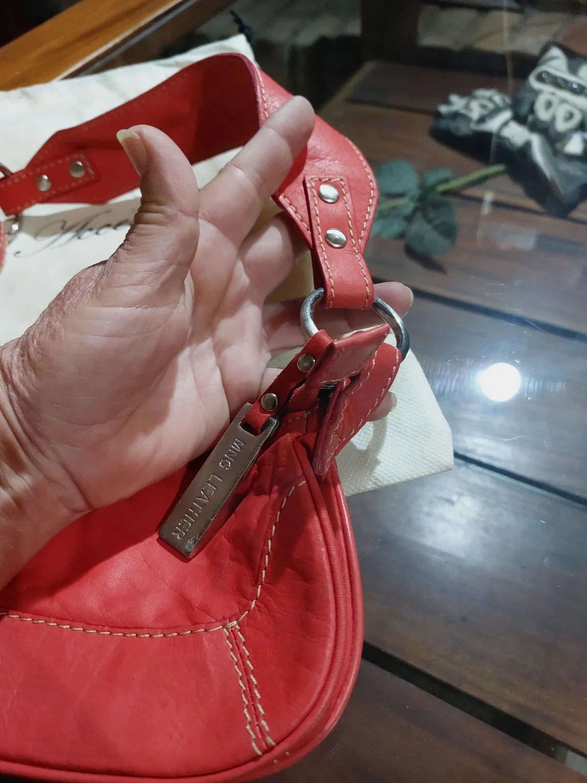 Bolso piel Mango nuevo – Mango leather – taille Taille unique 3