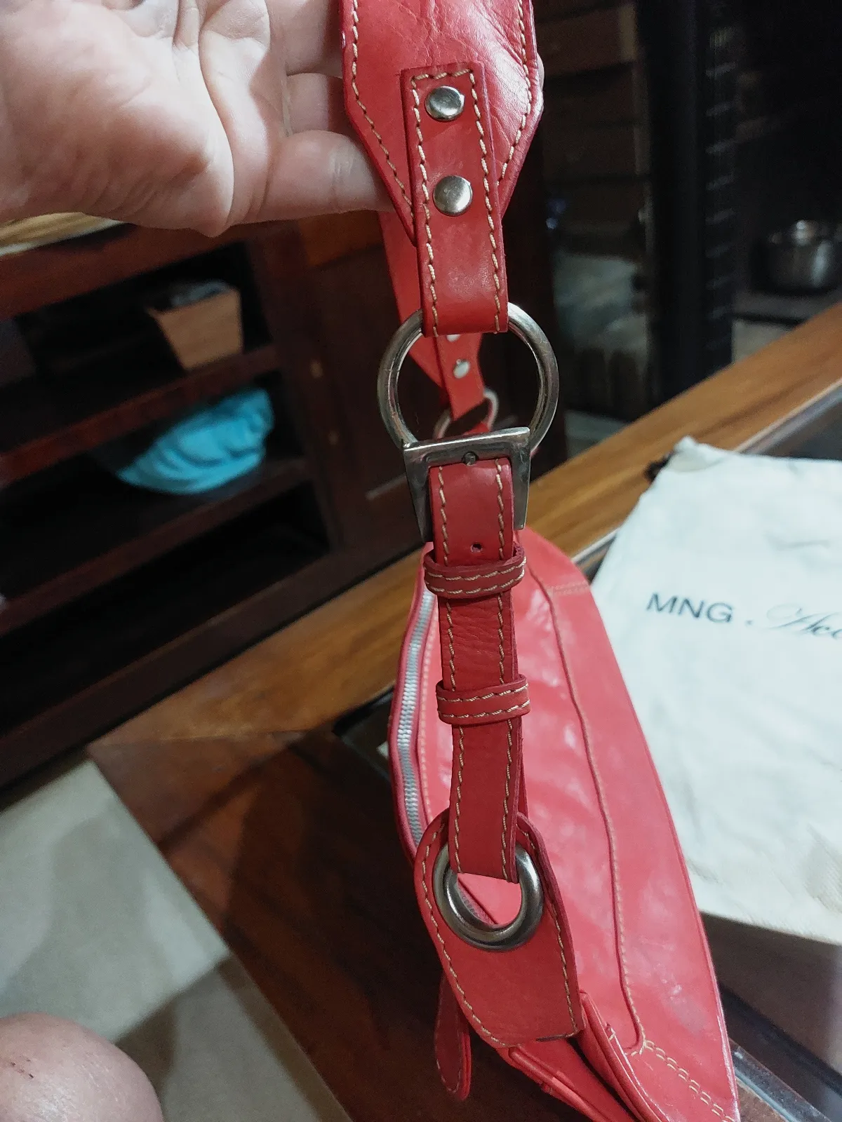 Bolso piel Mango nuevo – Mango leather – taille Taille unique 4