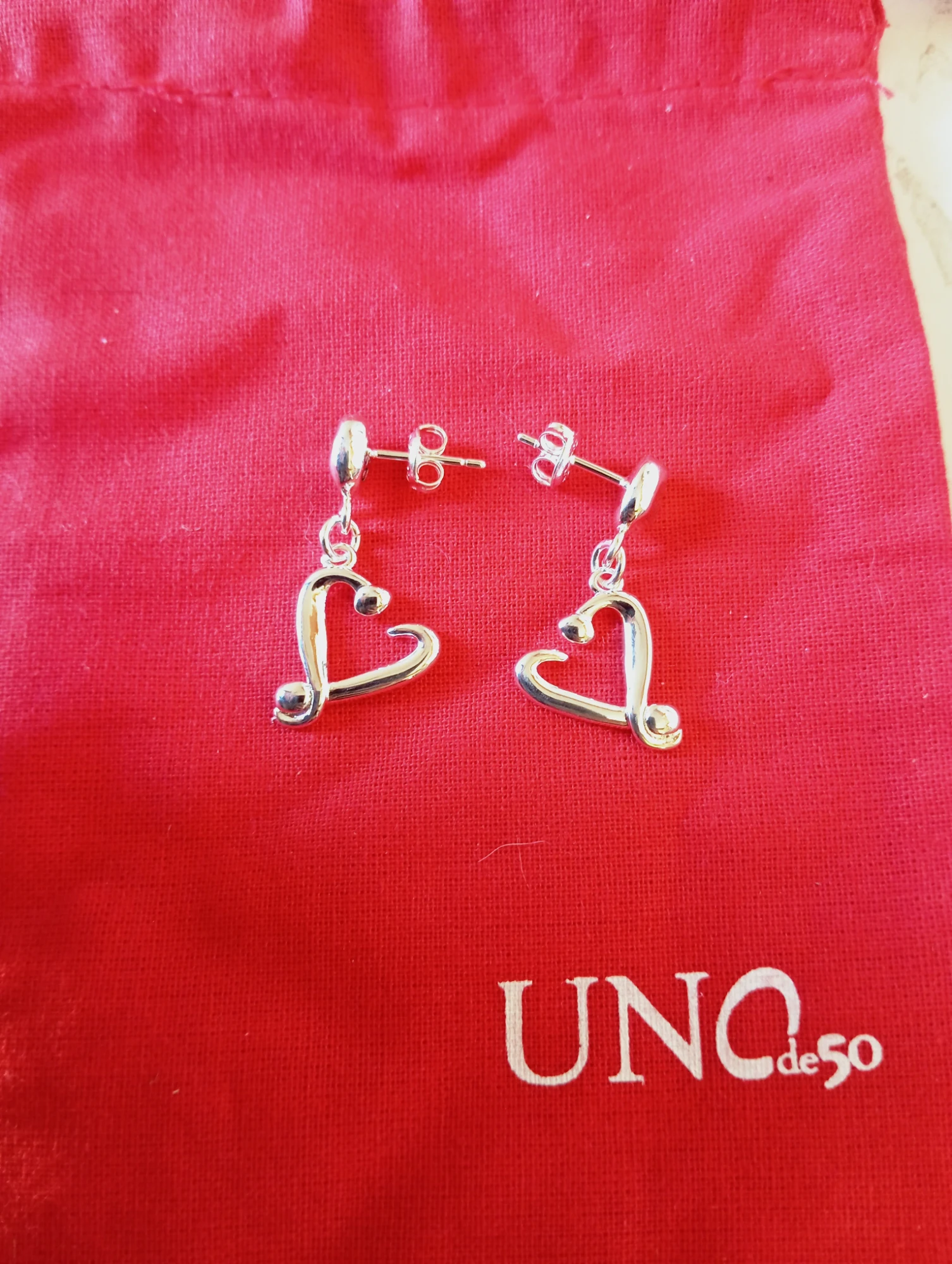 Pendientes corazón Uno de 50