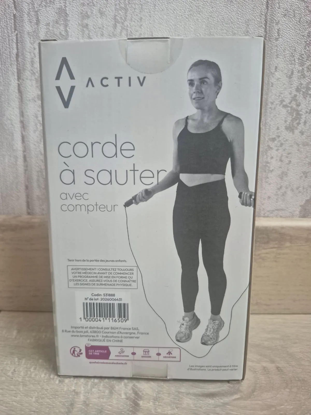 Corde à sauter avec compteur de 300cm neuve / MD1314 – Activ 2