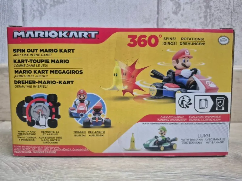 Super Mario Véhicule de Course Toupie Mario Rouge – Jakks Pacific – taille 24 mois 2