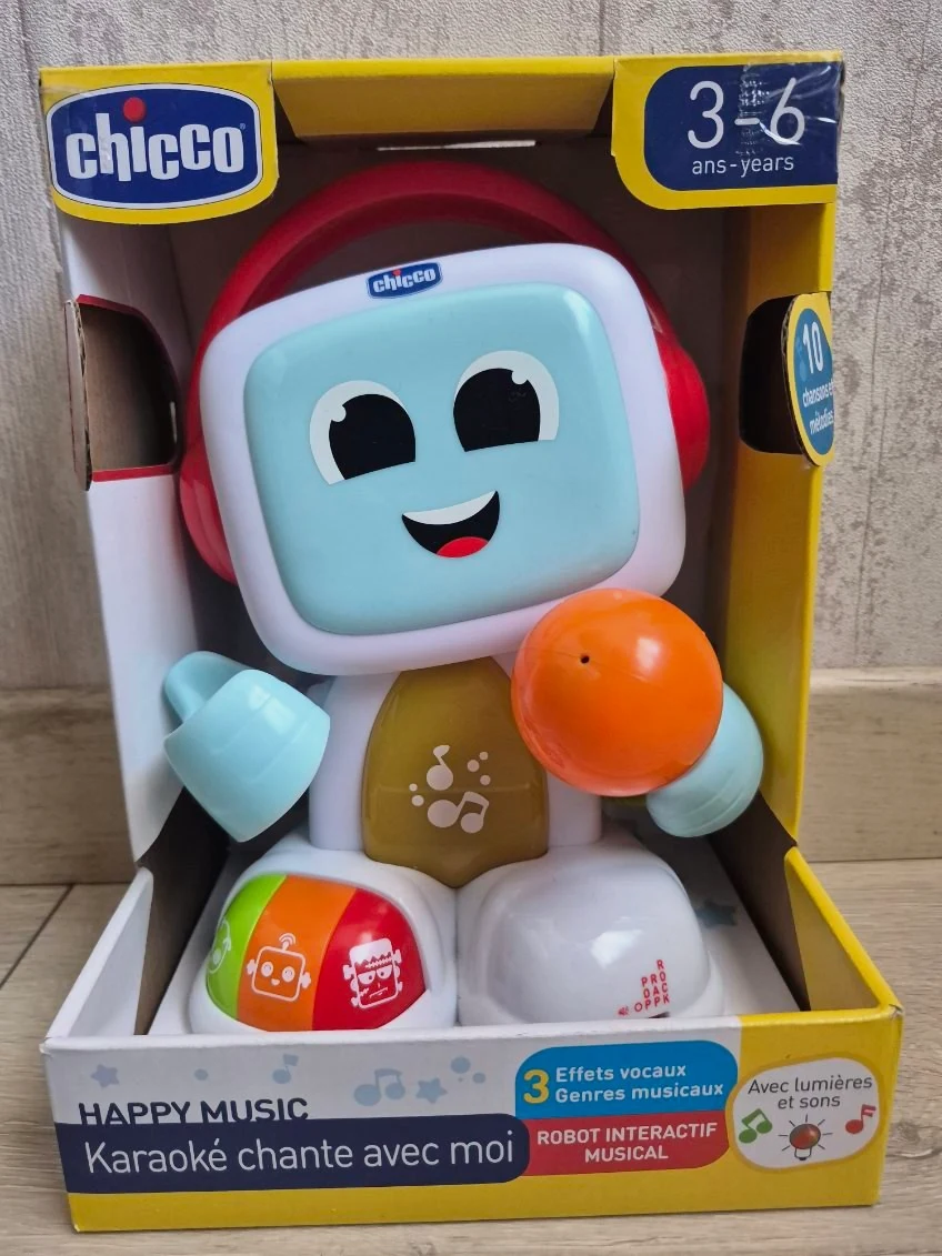 Chicco Robit Jeu Musical électronique avec Microphone, Jouet Musical pour Enfant