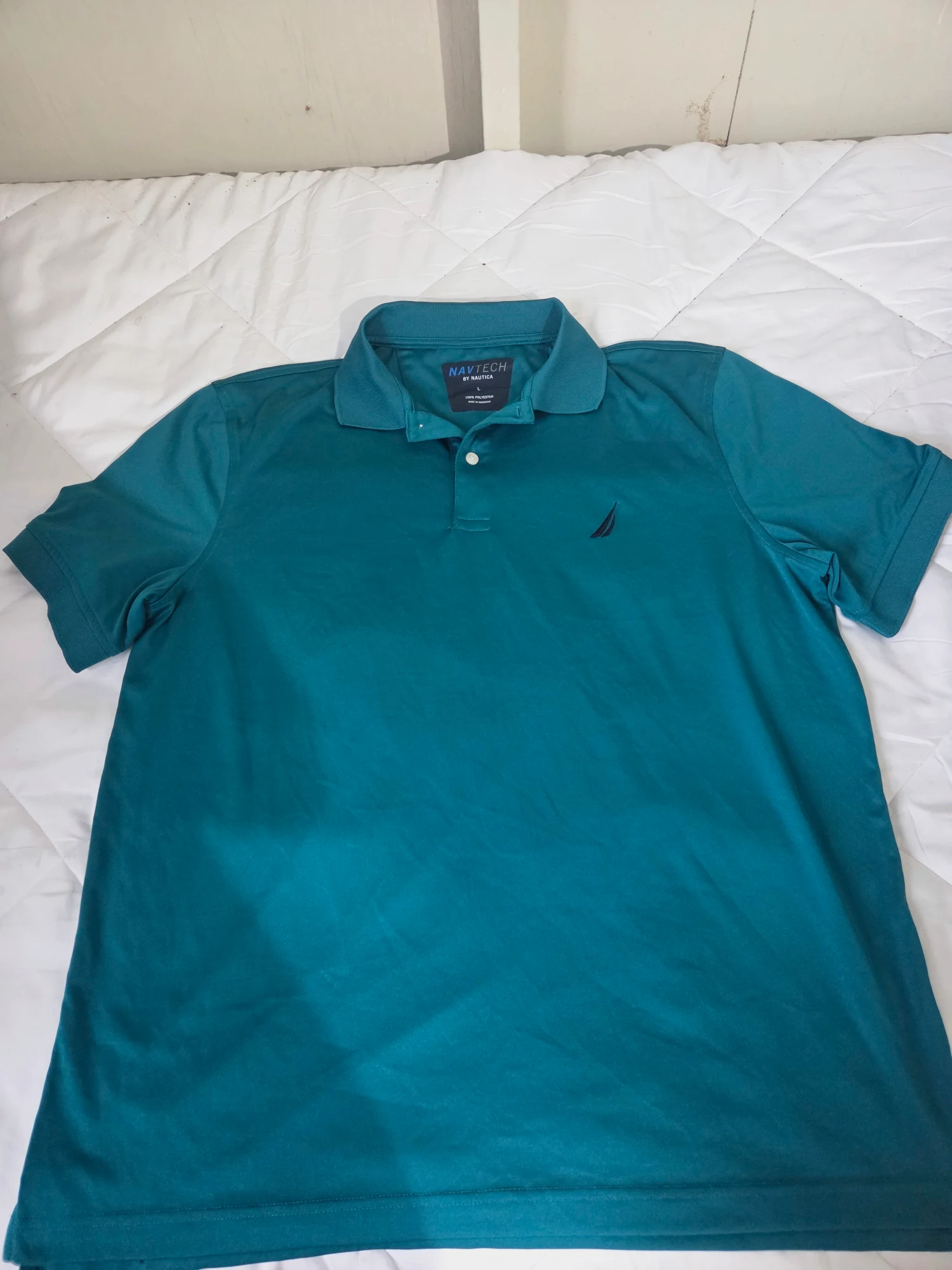 Polo verde azulado Nautica Navtech talla L