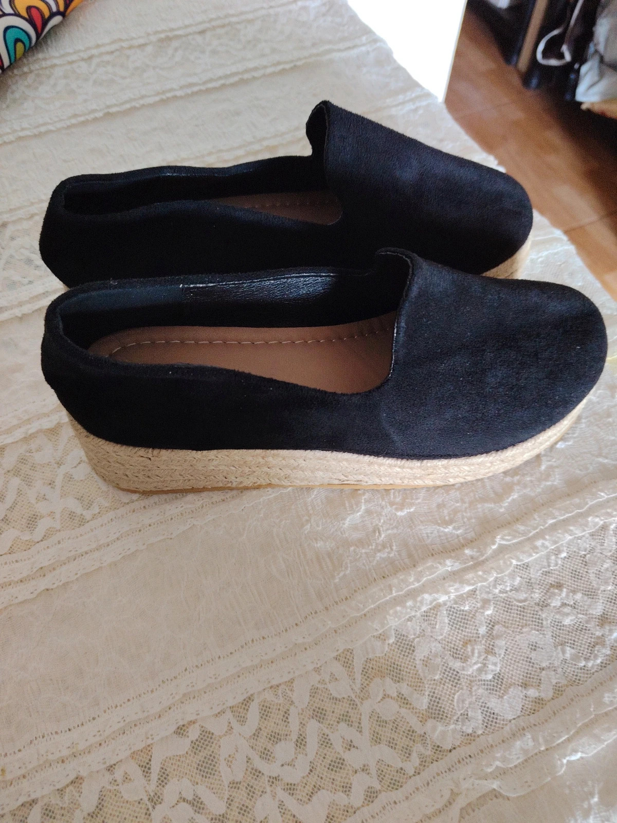 Alpargatas negras de plataforma – Talla 39 – taille 39 2