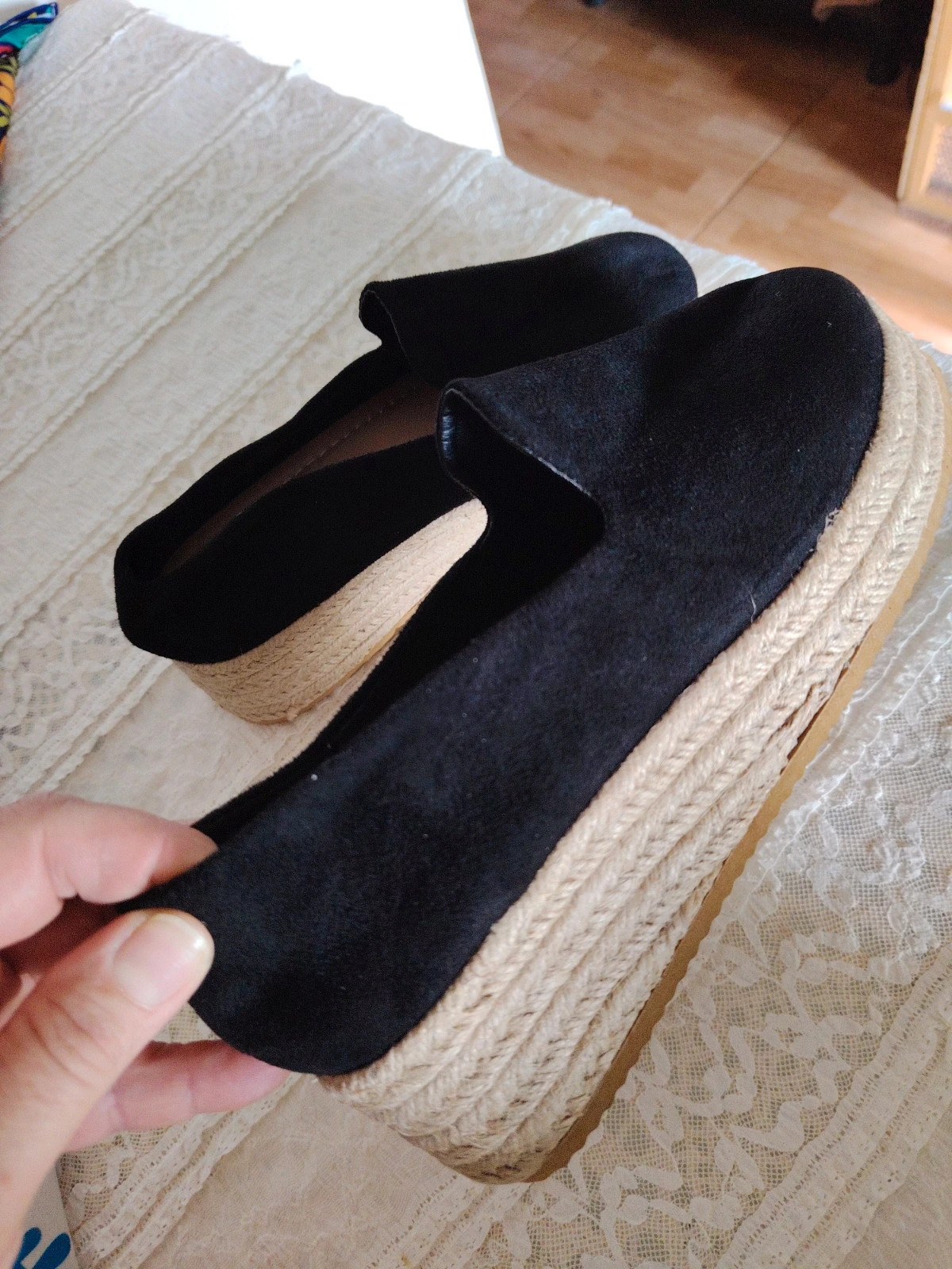 Alpargatas negras de plataforma – Talla 39 – taille 39 3