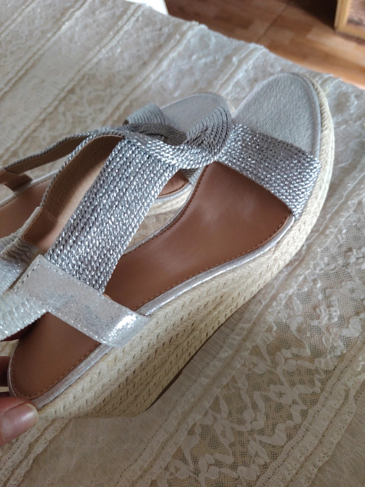 Alpargatas plateadas talla 38 – taille 38 2
